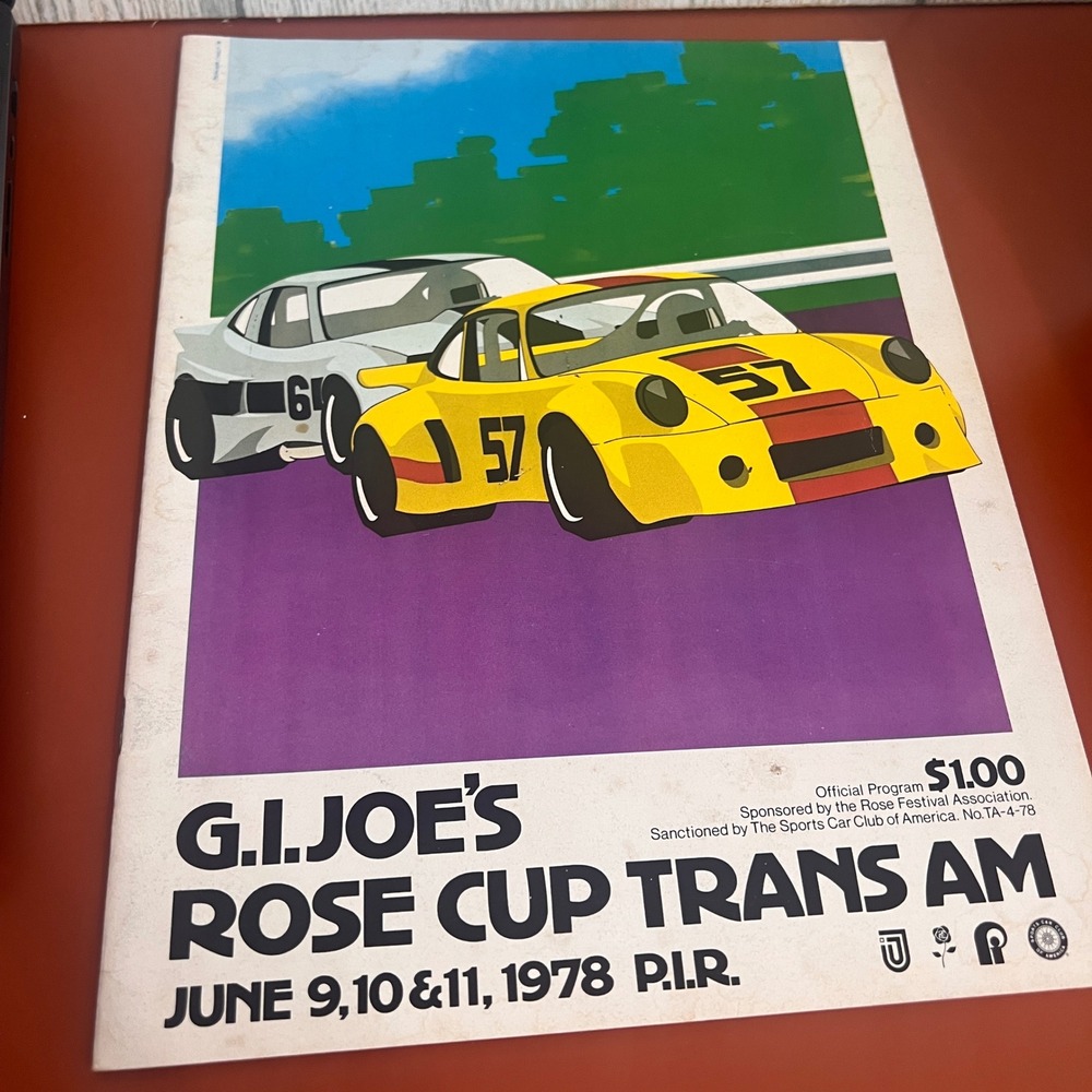 1978 GI Joes Rose Cup Trans Am Official Program Portland Intl Raceway PIR